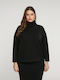 Women's Long Sleeve Sweater Turtleneck Black
