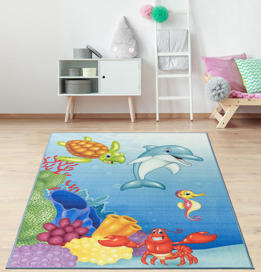 Παιδικό Χαλί Playroom Αιγαίο Μπλε 160x240