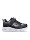 Memory Flash Gordon Kids Sports Shoes Running with Hoop & Loop Closure Black
