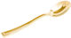 Plastic Gold Dessert Spoons 8 Pieces