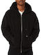 Corso Ανδρική Ζακέτα Fleece με Κουκούλα Μαύρη