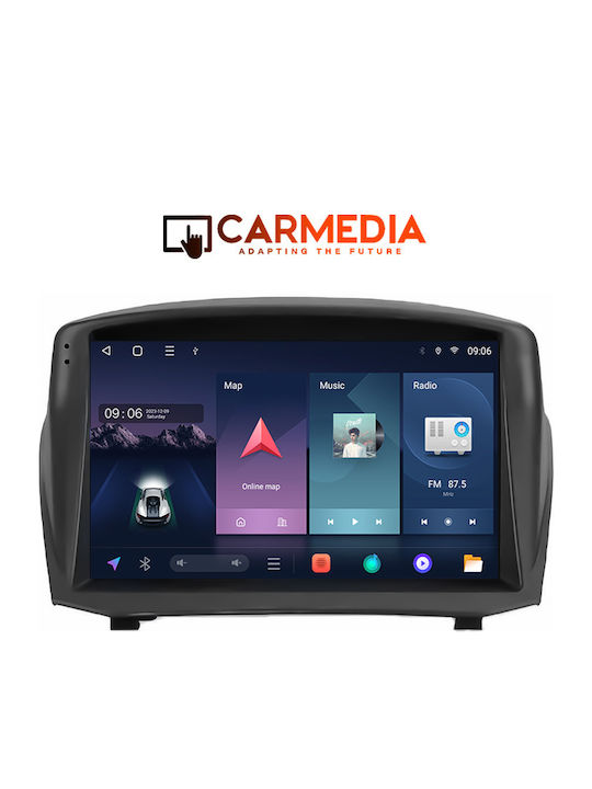 Carmedia Ηχοσύστημα Αυτοκινήτου για Ford Fiesta 2008-2018 (Bluetooth/USB/WiFi/GPS/Apple-Carplay/Android-Auto) με Οθόνη Αφής 9"