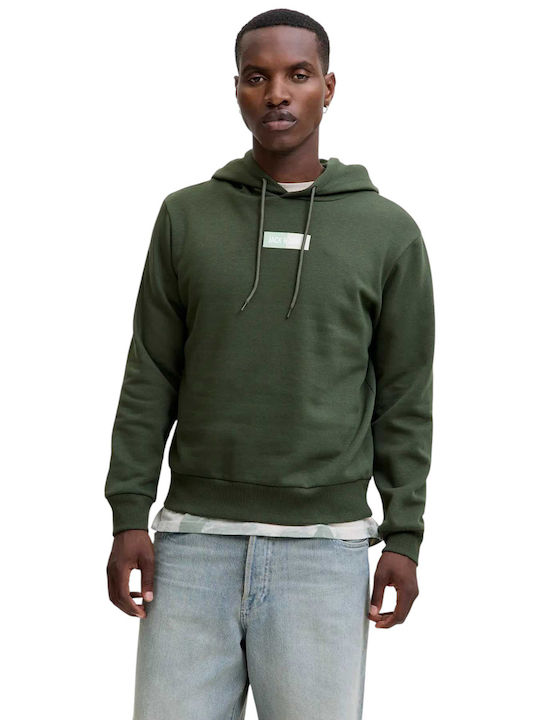 Jack & Jones Φούτερ με Κουκούλα Duffel Bag Green