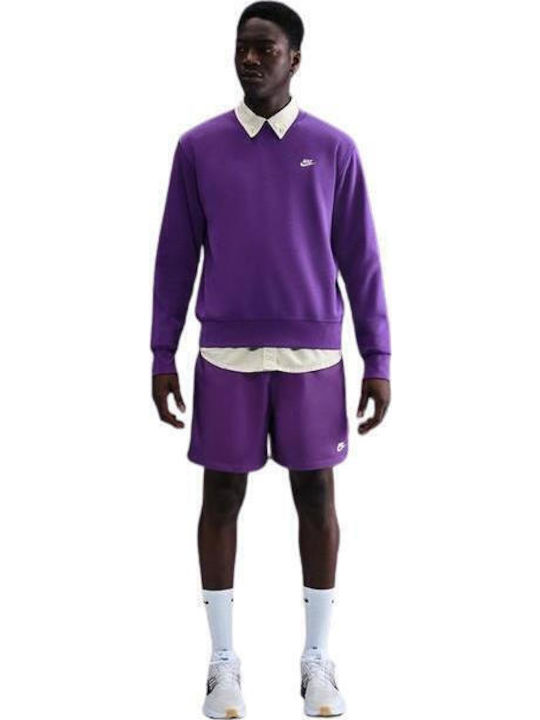 Nike Club Суитшърт Полар Wild Grape/white