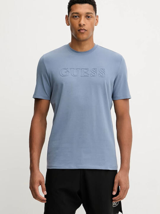 Guess Kurzarm Bluse Hellblau