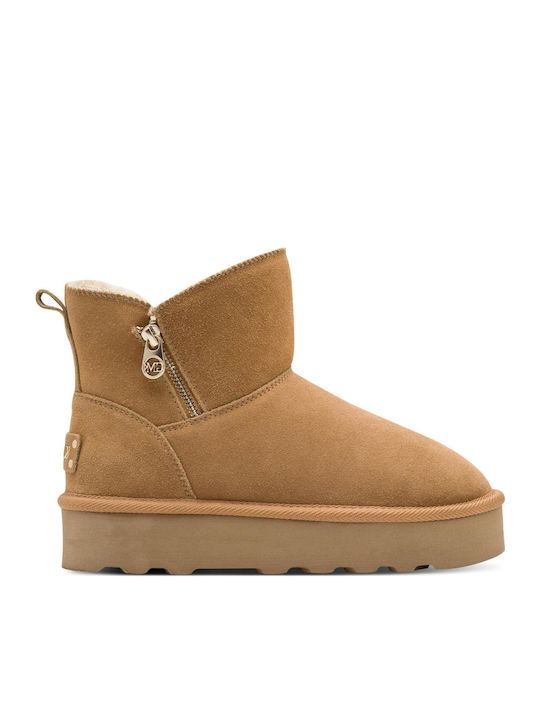 Marco Tozzi Suede Women's Ankle Boots Tabac Brown
