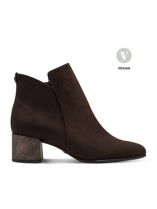Women's Ankle Boots with High Heel Brown