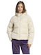 Essentials Damen Puffer Jacke für Winter Beige