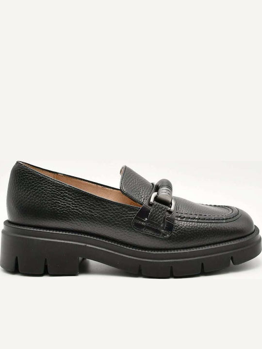 Hispanitas Leather Women's Loafers in Brown Color