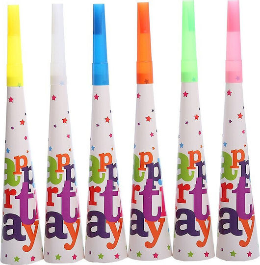 Set 6 Blowers Flippy Happy Birthday Collection 20 Cm Cardboard Multicolor