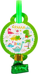 Set of 6 Blowers Flippy Dino Park Collection 12 x 7 cm Made of Cardboard Plastic Paper Multicolor