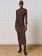 Midi Abendkleid Brown