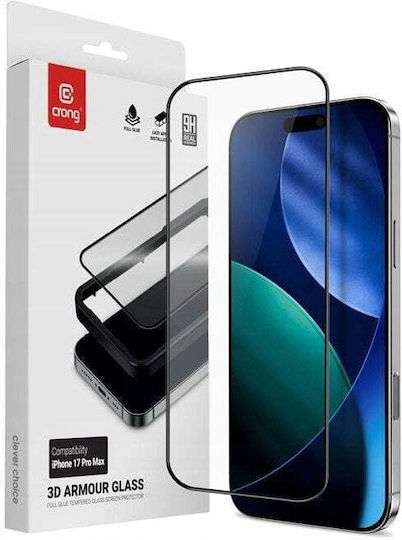 Crong 2.5D 0.33mm Tempered Glass Μαύρο (iPhone 17 Pro Max / iPhone 16 Pro Max)