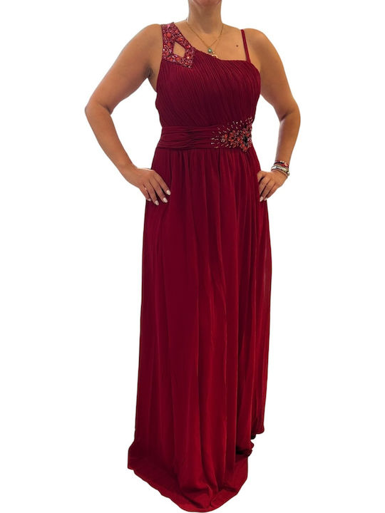 Maxi Evening Dress Burgundy