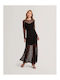 Petunya Rochie Maxi de Seara Neagră
