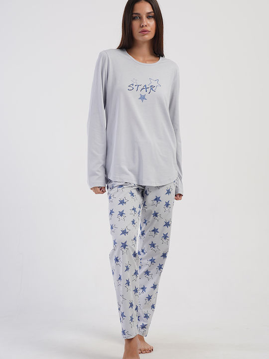 Vienetta Secret Winter Women's Pyjama Set Gray