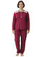 Cootaiya Winter Damen Pyjama-Set Burgundy