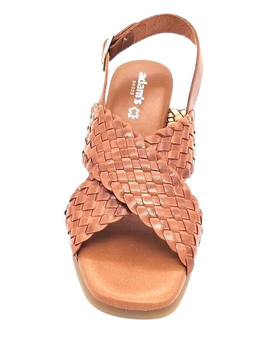 Leather Sandals Tabac Brown
