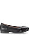 Lederne Damen Ballerinas in Schwarz Farbe