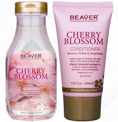 Beaver Cherry Blossom Beaver Σετ Περιποίησης Μαλλιών για Λάμψη