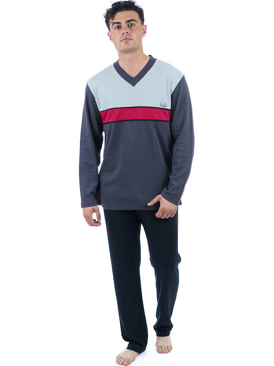 Dustin Men's Winter Pajamas Set Anthracite
