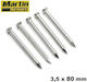 Steel Nails Ribbed 3.5x80mm Martin 94036 100 Pieces