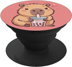 Capybara Bubble Tea Phone Holders Stand Μαύρη Β...