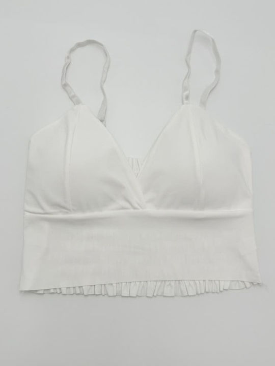 Topaki Women's Bra without Padding White
