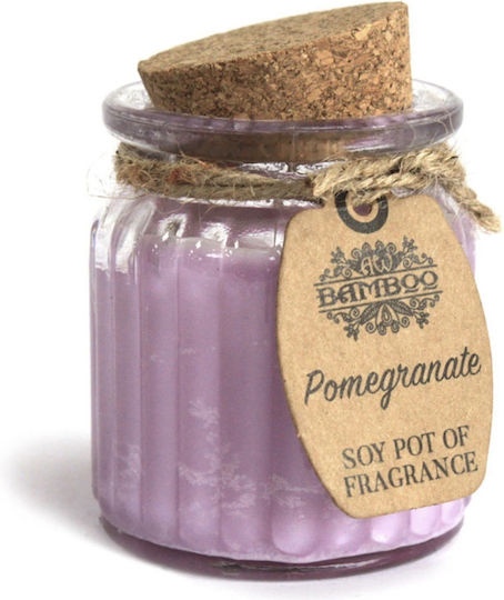 Ancient Wisdom Aromatic Soy Candle in Jar with Pomegranate Scent 7x5.5cm