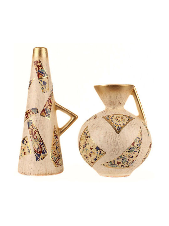 Aberto Design Vază Decorativă Ceramică Multicolor 2buc
