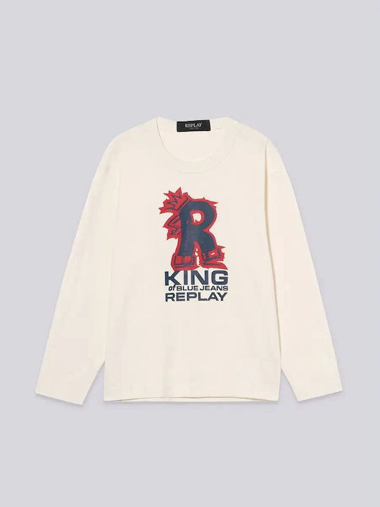 Kids Long-sleeved White Top