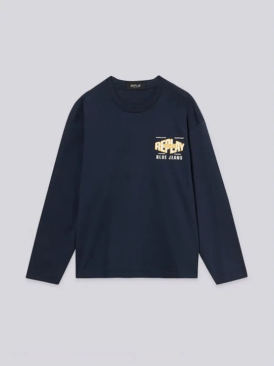 Kids' Shirt Long Sleeve Blue