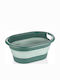 Qlux Plastic Collapsible Laundry Basket 18lt 50x36x21cm Green