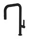 Ottone Meloda Kitchen Faucet Counter with Pull-Out Spray Black