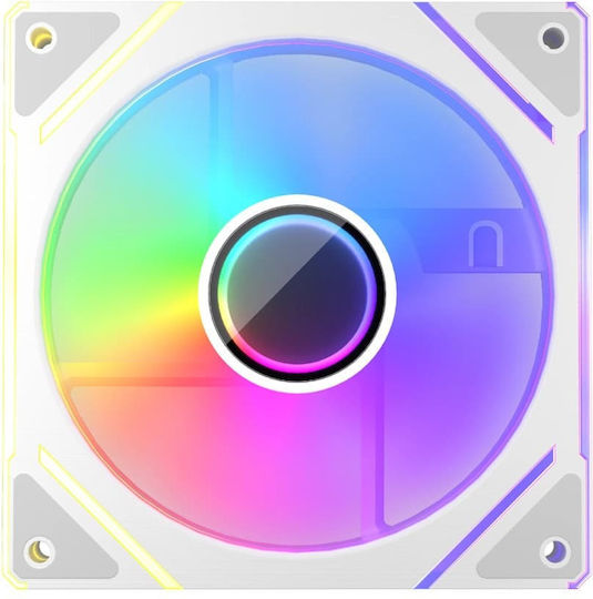1STPLAYER FC7-WH Ventilator Pentru Carcasă 120mm (1800rpm / 47.65cfm) cu Iluminare ARGB și Conexiune 3-Pin Alb