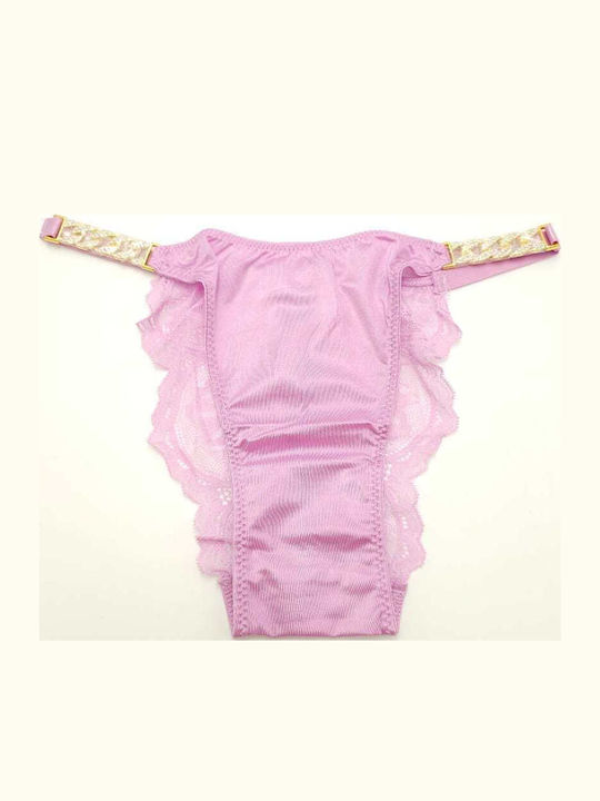Heat Underwear Γυναικείο Brazil με Δαντέλα Μωβ
