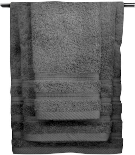 Bath Towel Set 3pcs Charcoal Weight 600gr/m²