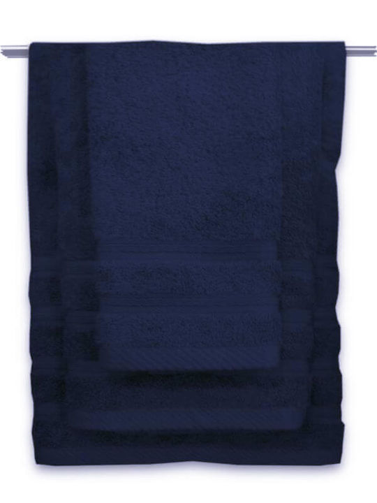 Bath Towel Set 3pcs Dark Blue Weight 600gr/m²