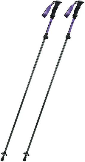 Qunature Bățuri De Trekking Compacte Din Aluminiu 1 Unitate Violet