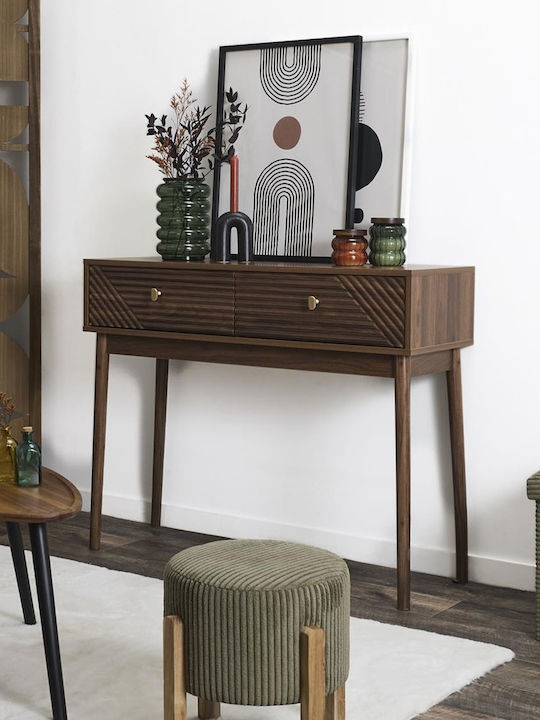 Tiffany Wooden Console Table with Mirror Coffee L100xW35xH80cm
