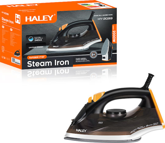 Haley Fier de Călcat cu Aburi 2000W cu Talpă Antiaderentă