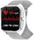 Verk Group Y13 Smartwatch με Παλμογράφο (Ασημί)