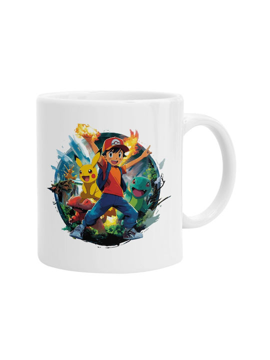 Koupakoupa Ash Ketchum & Pikachu Becher Keramik Gray 330ml