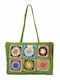 Bag to Bag Сламена Плажна чанта Зелен