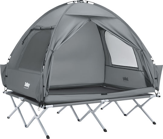 SoBuy Σκηνή Camping Igloo Γκρι για 2 Άτομα 193x145x188εκ.