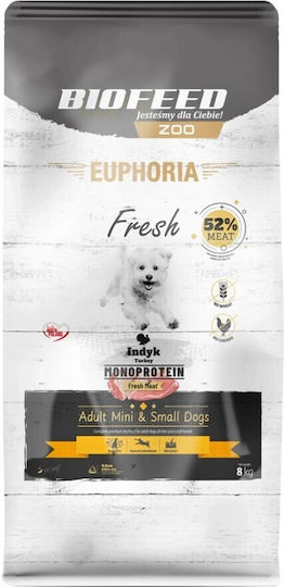8kg Dry Food Gluten-Free for Adult Small Breed Dogs with Meat and Turkey
