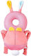 Head Protectors made of Fabric in Fuchsia Color 6x33x19εκ. 1pcs