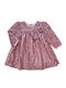 Children's Dress Long Sleeve Velvet Pink