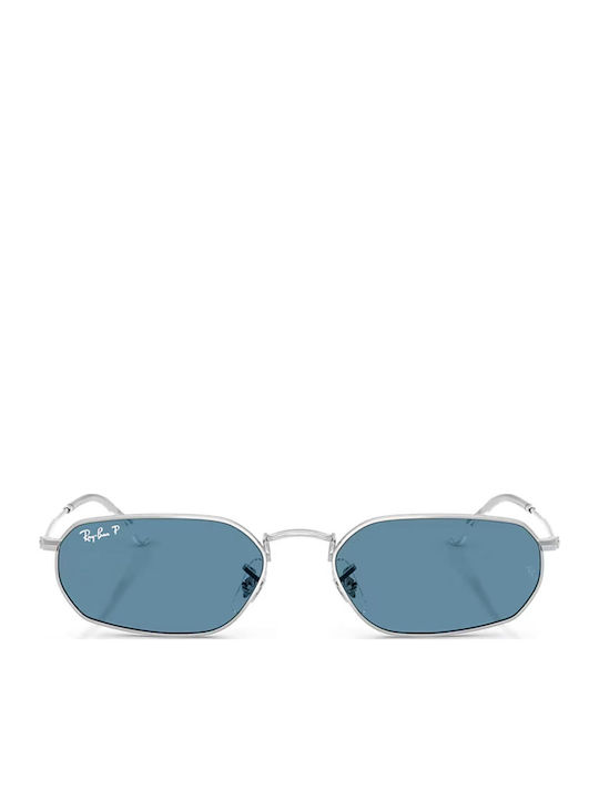 Ray Ban Unisex Ochelari de soare cu Argintiu Cadru și Albastru deschis Oglindă Lentilă