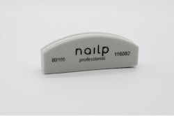 Nailp Μπαφερ Mini Μισοφεγγαρο Γκρι 80/100